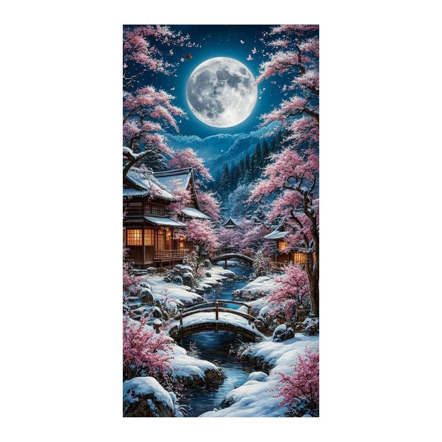 Winter Scenery House Large Size Diamond Painting New Collection Diy Full Square Round Drill Rhinestone Embroidery Mosaic Cross Stitch Kits Wall Decor