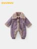DUUDUU Winter Cotton Rompers for Newborns & Infants, Fleece-Lined, Class A, Thick Jumpsuits