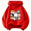 Felpa Stampata Divertente Design Gatto Sushi Cibo per Gatti Bambini Felpa con Cappuccio per Bambini Ragazzi Ragazze Primavera Y2k Felpe Casual