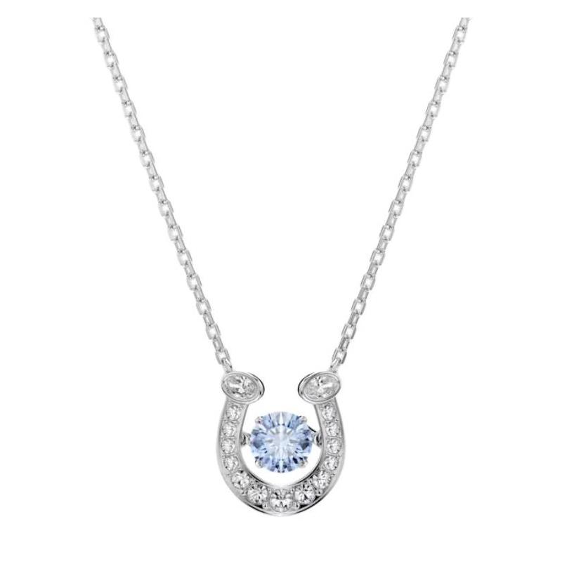 Swarovski Symbolica 2026 Year of the Horse New Year Series Horseshoe Shape Synthetic Cubic Zirconia Necklace Unisex Couple Style Blue 5746562