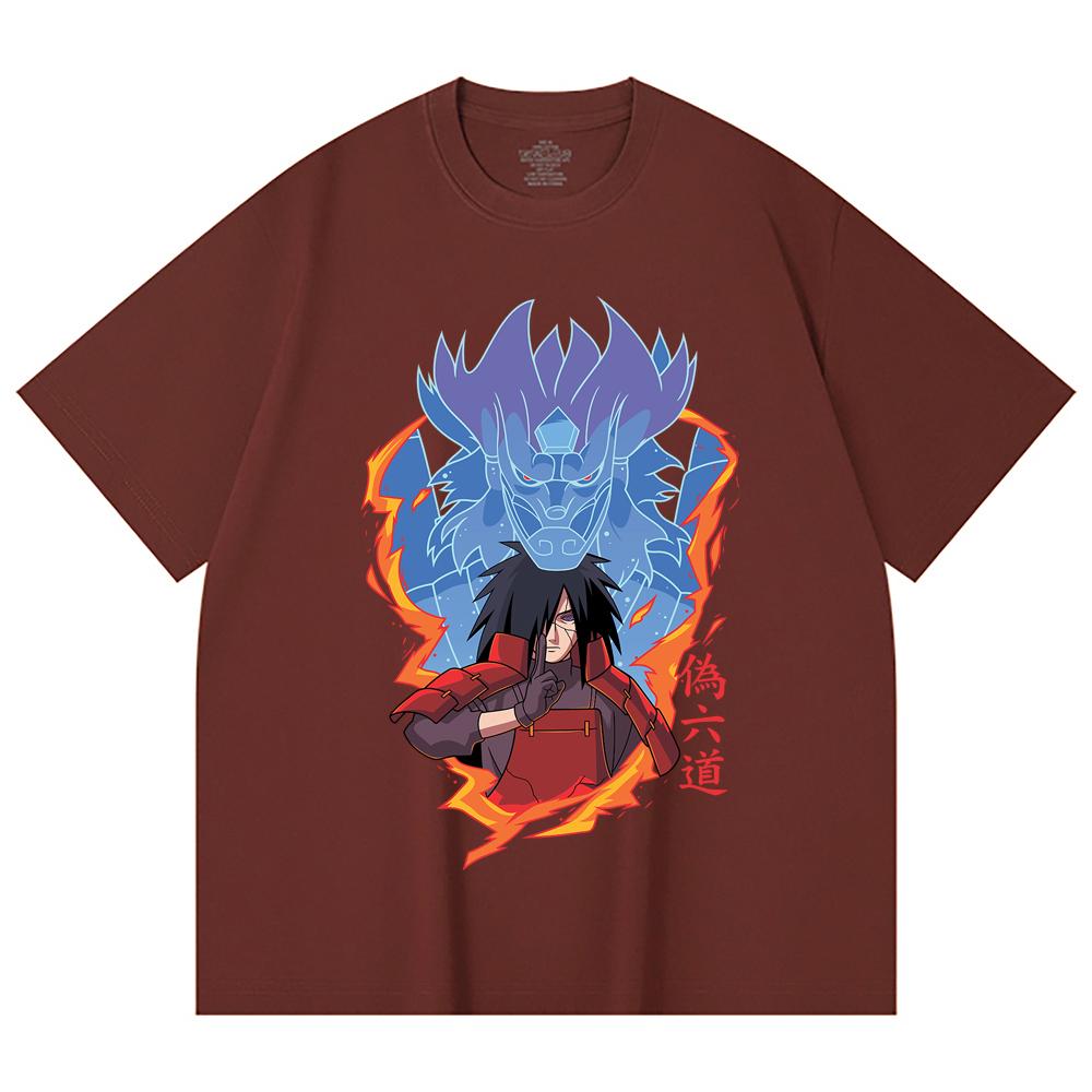 230 Gsm 100% Cotton Naruto V13 Madara Print Unisex Heavy Cotton T Shirt