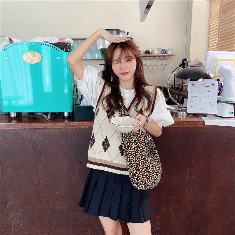Leopard Print Canvas Crossbody Bag - Trendy, Large Capacity Women's Shoulder Bag