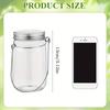 8pcs Plastic Mason Jar Set with Hooks for DIY String Lights Floral & Home Decor Dinner Parties Table Settings Outdoor Decoration