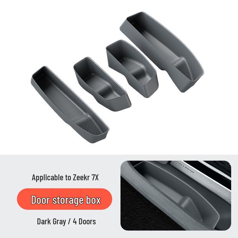 Caixas de Armazenamento Ocultas Compatíveis para 25 Modelos Zeekr 7X: Porta, Console Central, Debaixo do Assento, Apoio de Braço em Silicone