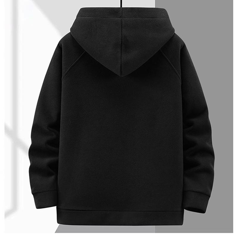 Herbst Winter Samt Kapuzenpullover Schüttelkorn Samt Mantel Wärme Männer