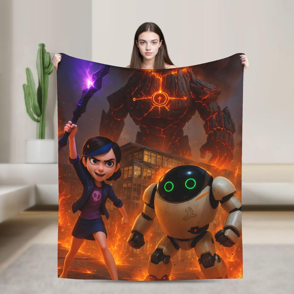 Trollhunters Tales Of Arcadia Flannel Blankets Soft Durable Throw Blanket for Couch Chair Travel Office Bedspread Sofa Bed Cover