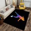 Colorful Soccer Player Illustration Rug Non-slip rug suitable for living room and bedroom sofas.