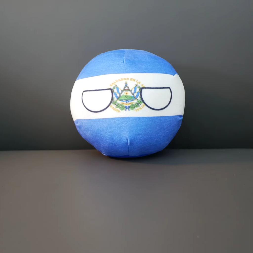 20/10cm Die Republik El Salvador Plüschtier Countryball Stoffpuppe Anhänger Heimdekoration