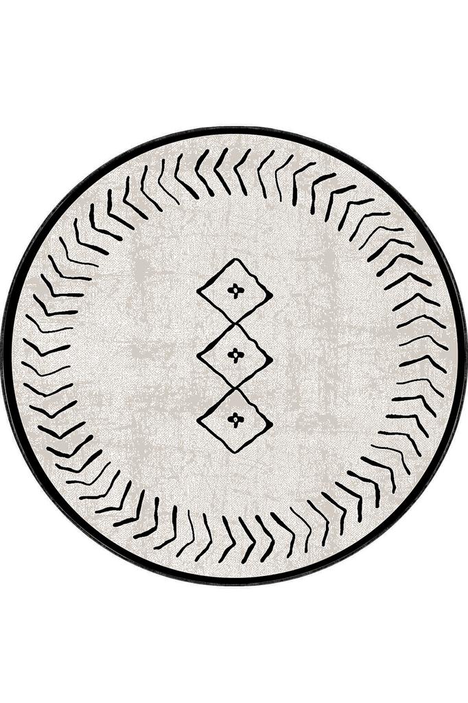 Rovigo Home Washable Round Printed Carpet RHM7000