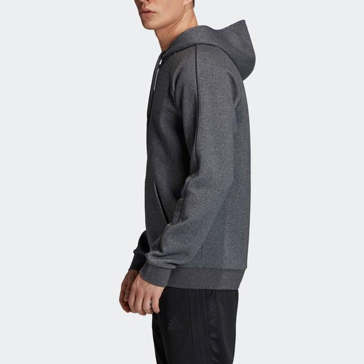 Adidas Core18 Fz Hoody Logo Print Zip Jacket Men Jacket Gray FT8070