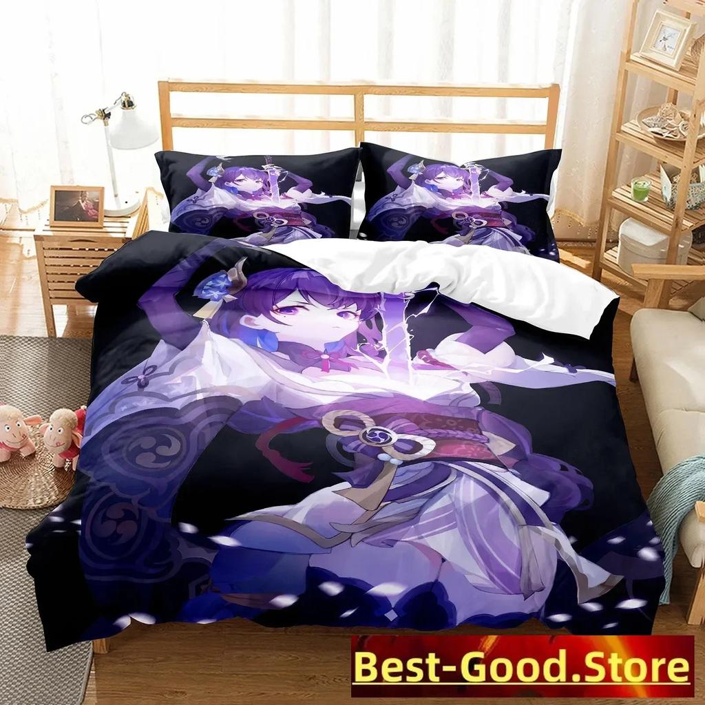 3D Print Arataki Ltto Bedding Set Single Twin Full Queen King Size Genshin Impact Bed Set Adult Kid Bedroom Duvet Cover Sets