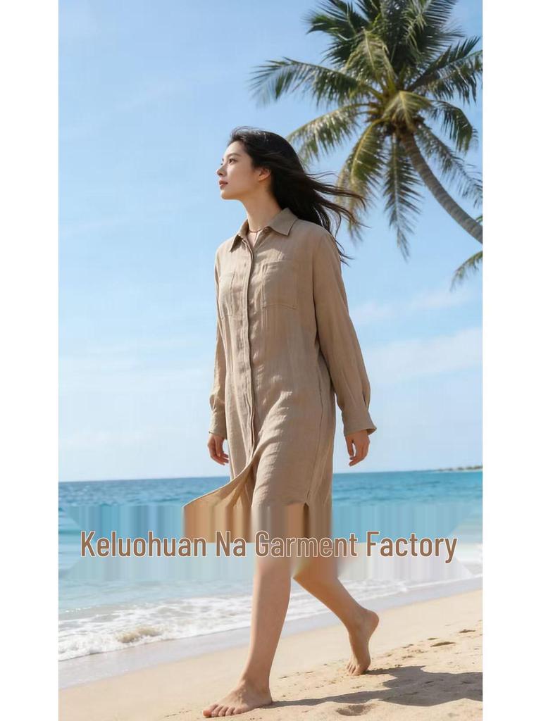 Women's Summer Swimwear Cover-Up: Two-Pocket Bikini Outerwear with Sun Protection