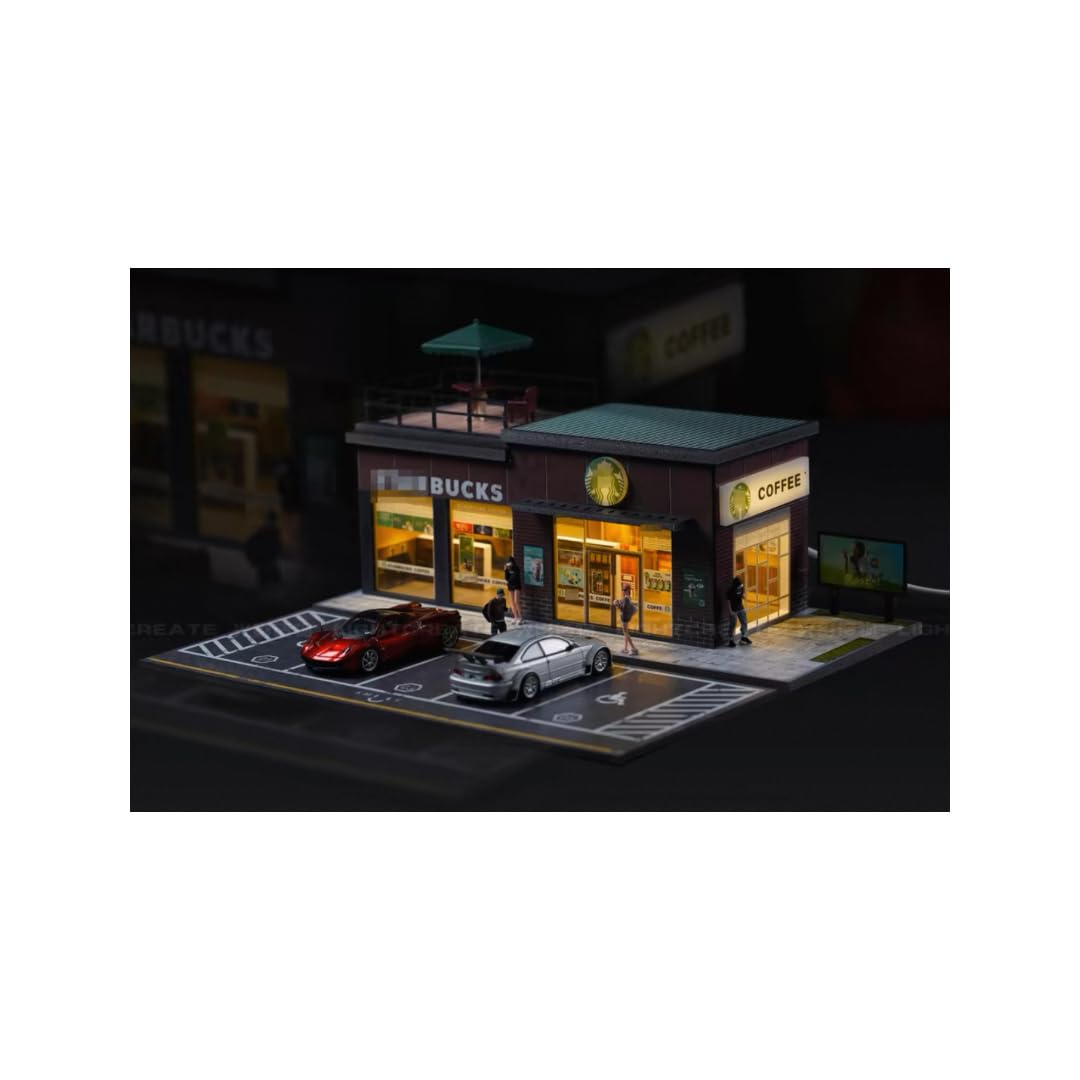 

Модель Cafe 24DY06 Парковка Діорама Міні-автомобіль 1/64 [Предмет] коричневий