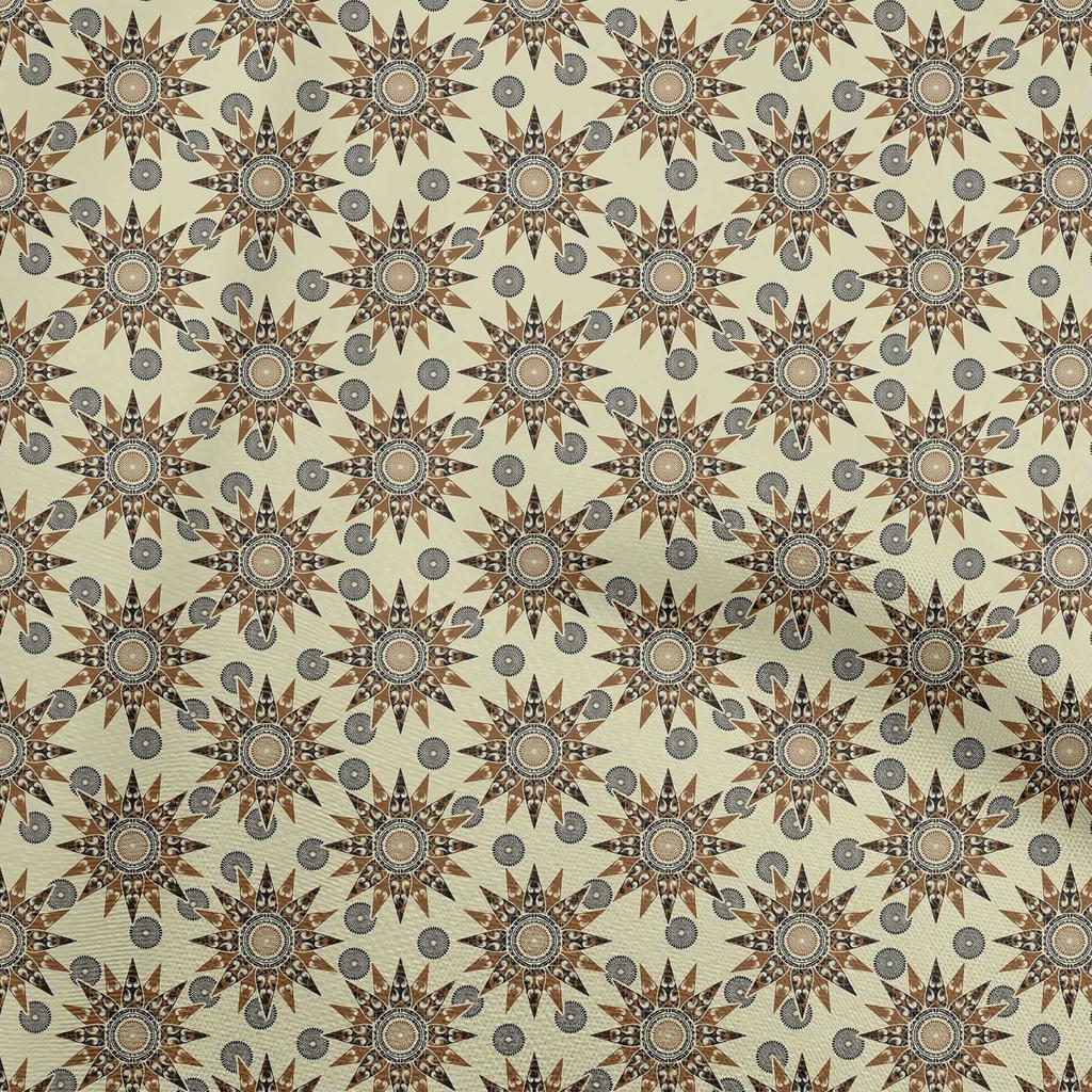 oneOone Cotton Flex Blue Fabric Asian Block Sewing Fabric by The Yard Printed DIY Clothing Sewing Supplies 40 Inch