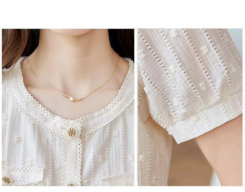 Elegant Summer Women's Two-Piece Short-Sleeved Skirt Set
