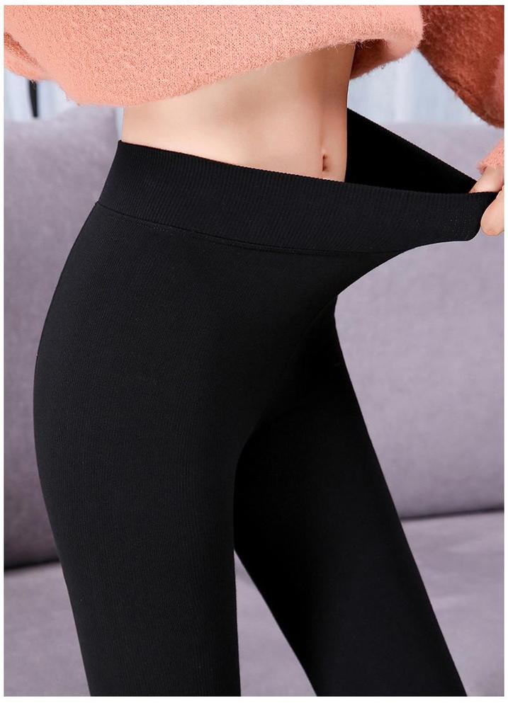 Little Ono Women's Gray Knit Slimming Base Layer Pantyhose - Spring Outerwear, Miu Style, Slim Waist.