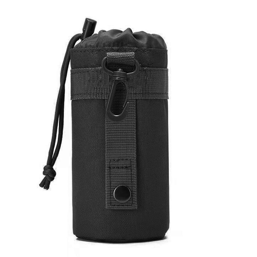 Outdoor Molle Water Bottle Bag Rack Camping Hiking Bicycle Bottle Bag Pulling Rope Multi functional Bottle Bag