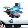 Solar Airplane Car Ornaments Dashboard Interior Decor Dash Airplane Solar-Powered Dynamic Rotating Car Dashboard Ornament