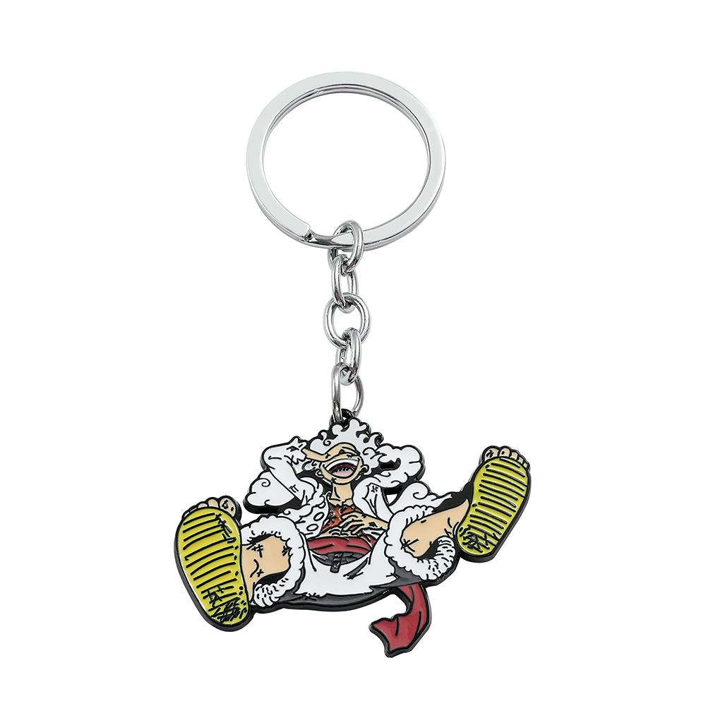 

Anime Metal Luffy Keychain Keyring Creative Car Pendant Fashion Accessory Decoration Hanging Ornament Gift