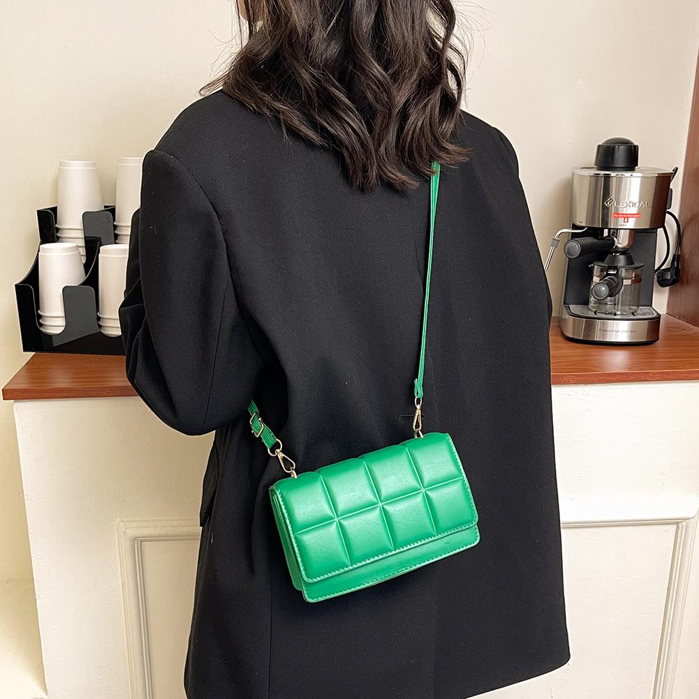 Women Chocolate Square PU Leather Flap Crossbody Bags Fashion Flap Small Handbags Name Card Holder Holiday Gift