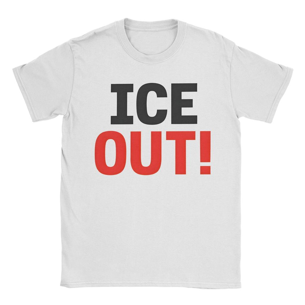 Unisex Unisex Print Ice Out Anti Ice Minneapolis Abolish Ice Tee T Shirt Cotton Tshirts Clothing
