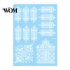 Eco-friendly Tattoo Sticker White Lace for Women, Temporary Face Body Skin-friendly Arm, Waterproof Fake Decal Wedding Party Festival Safe Tattoos