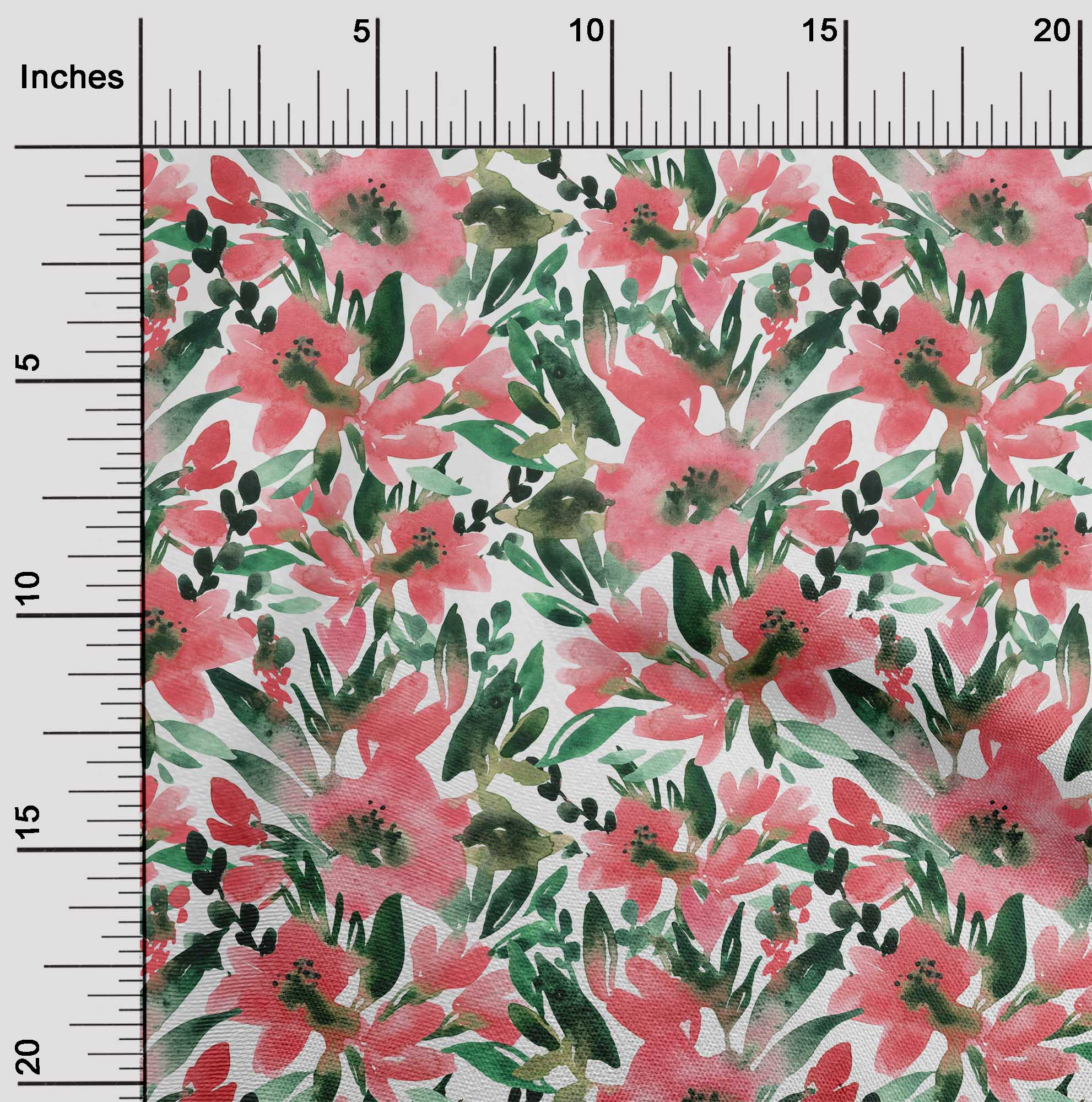 

oneOone Жоржет Віскоза Лайм Тканина Листя та квіти Акварель Одяг своїми руками Тканина для стьобання Тканина з принтом 42 дюйми 42 Inch Wide - Viscose Chiffon червоний