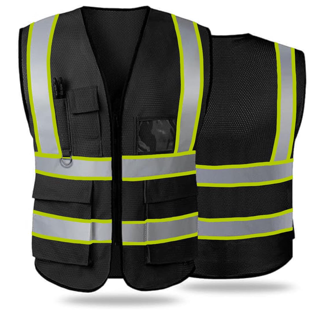 

Безопасность Безопасность Светоотражающий Высокая светоотражающая 5 Работа Строительство Фабрика Ночной трафик Переработка Черный [Jinnex] Жилет, Одежда, Жилет, Видимость, Полоска,