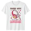 Sharing Music Is A Love TShirt Headphone Lover Music Valentines Day