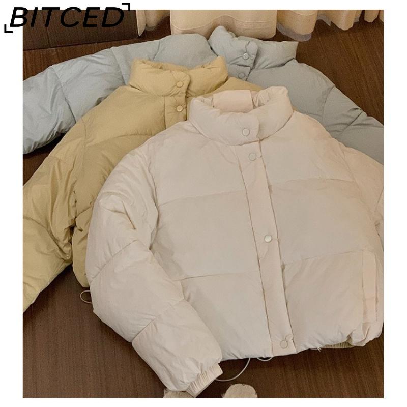 BITCED Autumn Women's Urban Casual Puffer Coat Cotton Jacket Fashionable Elegant Outerwear