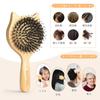 BESTOOL Hair Pig Bristle Wooden Paddle Hair High Quality Shiny Beautiful Hair Thinning Hair Hair Quality No Tangle Brush, Comb, Comb, Brush, Ladies,