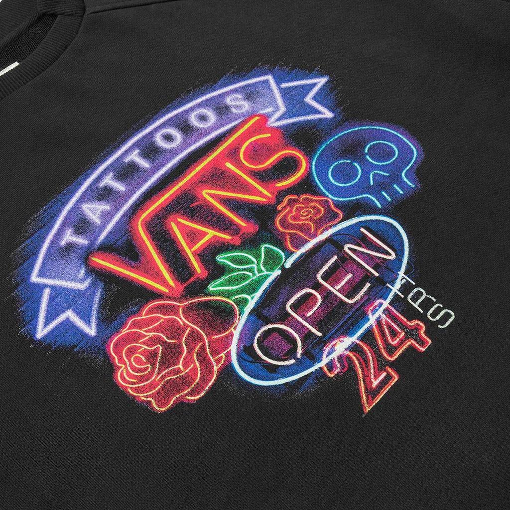 Vans Pullover Round Neck Sweet Cool Printed Long Sleeve Sweatshirt Women Sweatshirt Black VN000KCEBLK