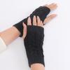 1 Pair Short Fashion Knitted Twist Gloves, Finger Warm Gloves - Suitable for All Men and Women In Autumn and Winter