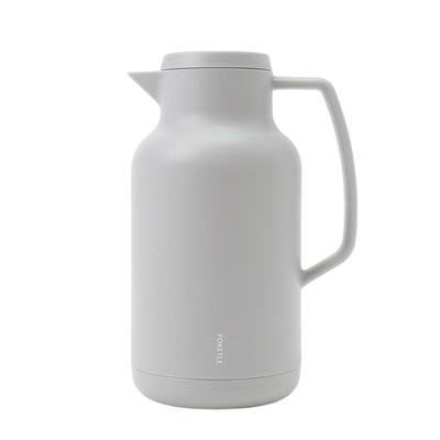 POKETLE Tabletop Heat and Cold Glass Grey Pot, Insulation, Thermos, 1L,