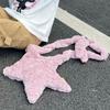 Star Shape Crossbody Bag Plush Inclined Shoulder Bag Portable Plush Shoulder Bag