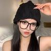 No makeup artifact glasses female tide black frame advanced myopia can be matched with degree large frame big face thin glasses frame