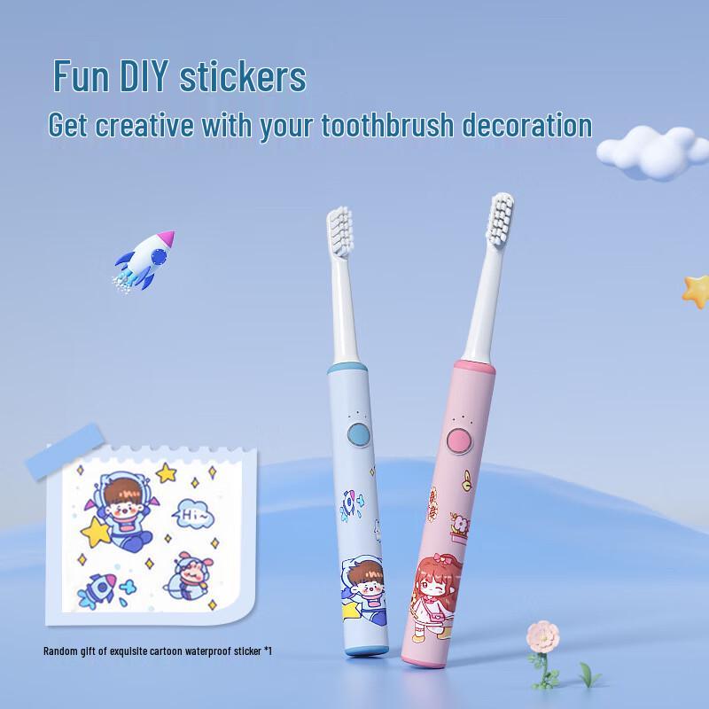 NEMASU Children's Sonic Electric Toothbrush CN Plug (adapter Included)