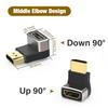 8K HDMI-compatible2.1 Connector Cable Adapter 90 Degree Right Angle Male To Female HDMI-compatible Extender for PC TV PS5 Laptop