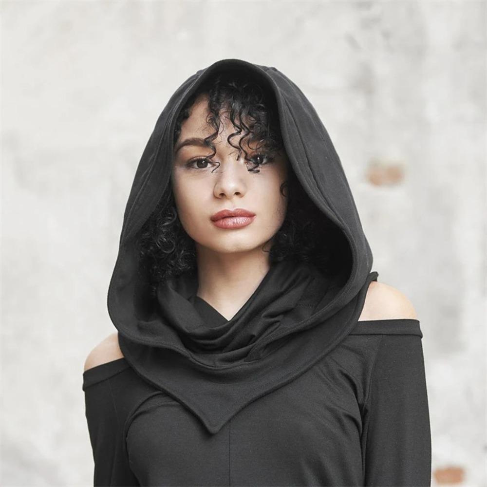 Black Medieval Mask Hat Unisex Assassin Cosplay Costume Accessories Halloween Costumes