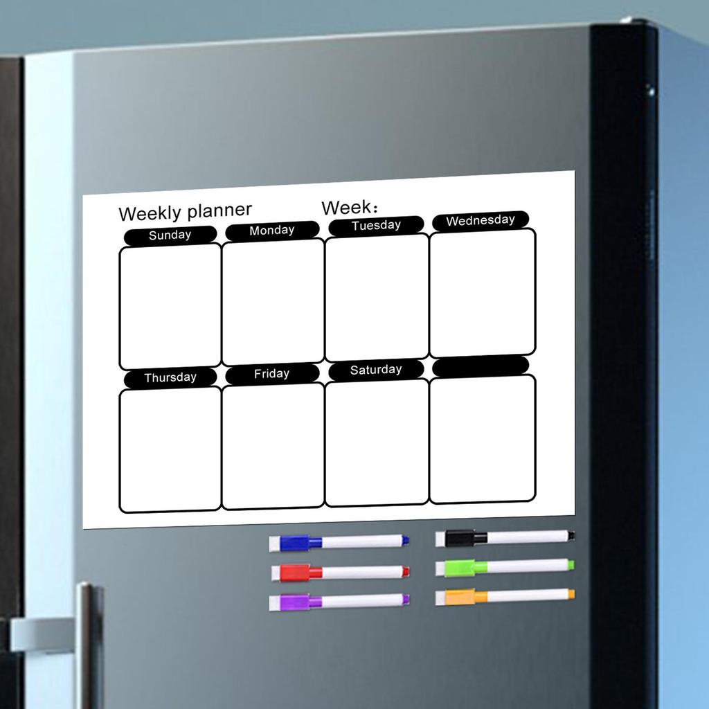 Multi-Style Magnetic Message Board: Wipeable Refrigerator Whiteboard Sticker
