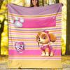 PAW Patrol Theme Printed Blanket - Perfect for Couch, Bed, Travel & Outdoor Use | Machine Washable, Cozy & Durable.