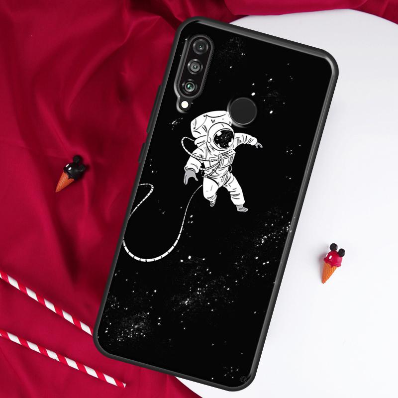 Aesthetic Space Moon Astronaut For Huawei Nova 9 SE 10 5T Y90 Y70 Y60 Y61 Y91 Y72 12i 12s 11i P60 Pro P20 P30 P40 Lite Case