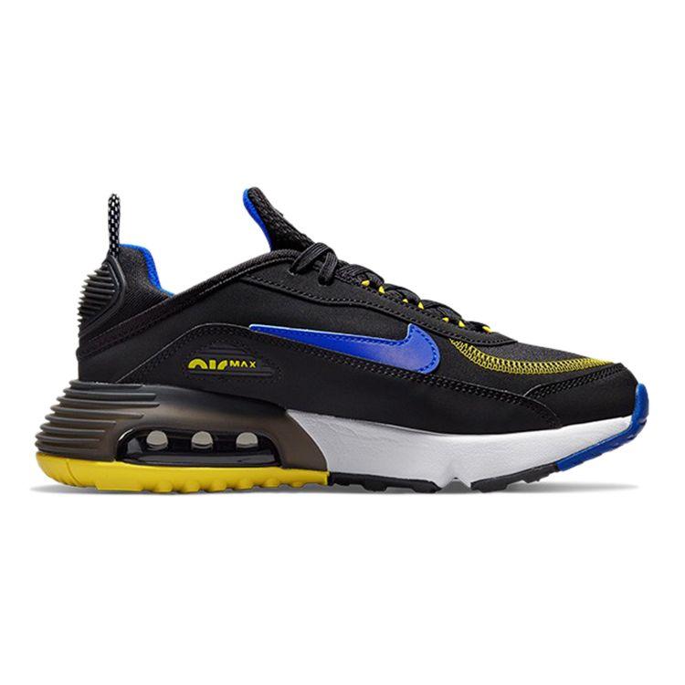 Nike Air Max 2090 Lightweight Cushioning Low Top Kids Running Shoes Kids Running Shoes Black Blue Yellow DH9738-005