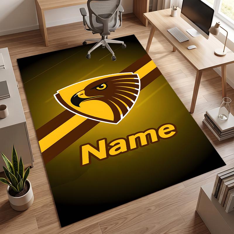Hawthorn Hawks (1) Personalisierter Name Büro Teppich Stilvolle Dekoration für Wohnzimmer Schlafzimmer Küche