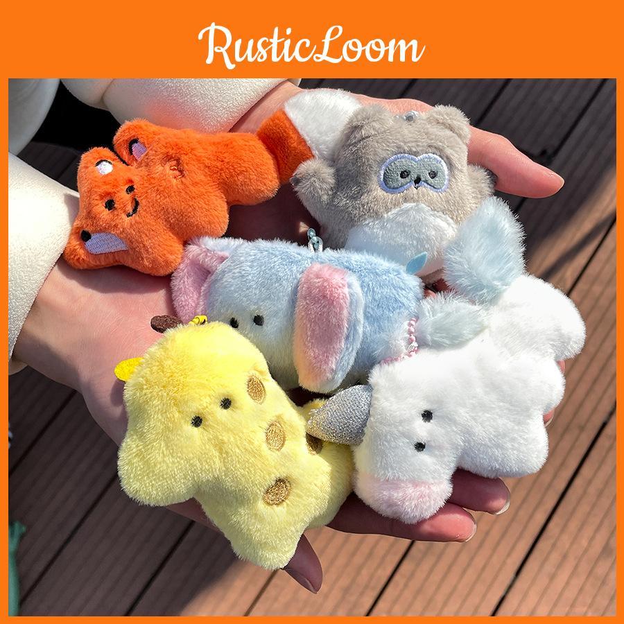 Delightful Plush Animal Keychain Collection Cute Stuffed Toy Options Elephant Llama Unicorn Raccoon Giraffe For Kids