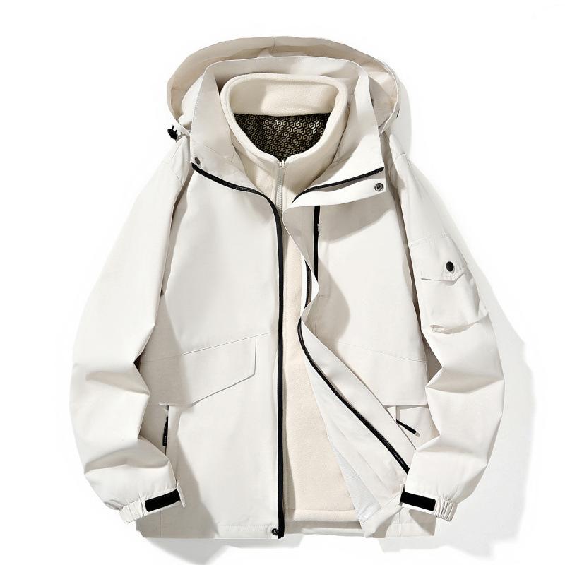 

Outdoor Waterproof Three-in-one Men s Spring, Autumn and Winter New Waterproof and Windproof Thin Couple Climbing Suit S