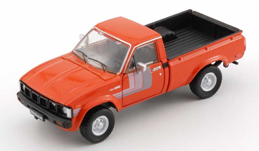 BM CREATIONS Scale Toyota Hilux N70 Orange RHD Finished Model 1/64 N60, 1980-1983