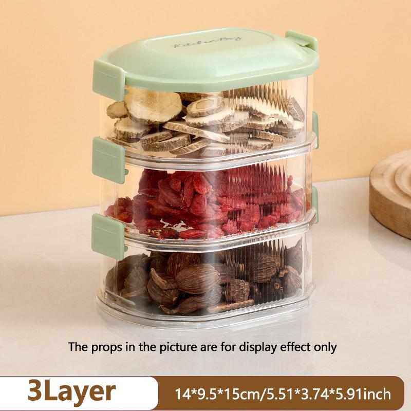 

Прозрачный контейнер для специй и приправ, кухонный ящик для хранения, многослойный контейнер для продуктов и фруктов, ящик для приправ для соли и специй
