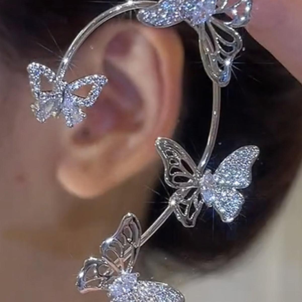 2PC women s fashionable and simple temperament butterfly ear hanging jewelry dating party holiday gifts-7102