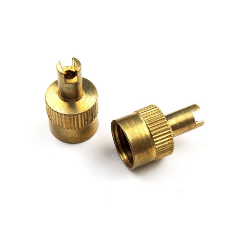 30pcs Slotted Head Valve Stem Caps with Core Remover Tool for Car Motorcycle Silver, Copper Universal